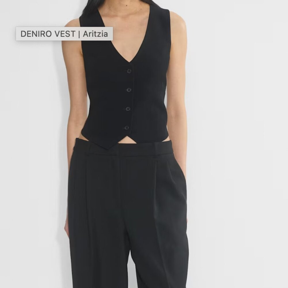 DENIRO Vest Aritzia + Aritzia The Effortless Pant™ - Crepette™ (Set or Separate)